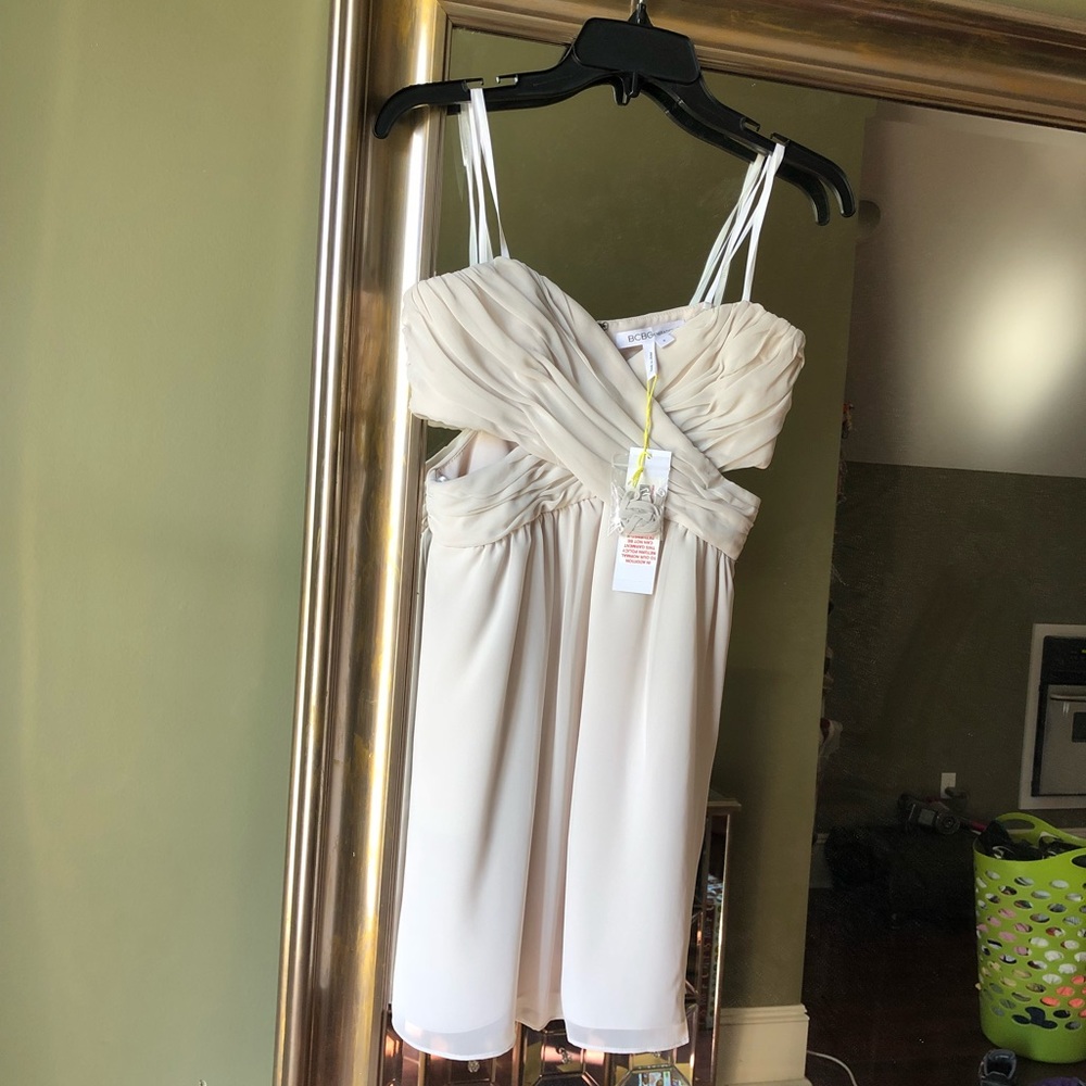 NWT BCBG Strapless Dress with Cutouts (sz 2)